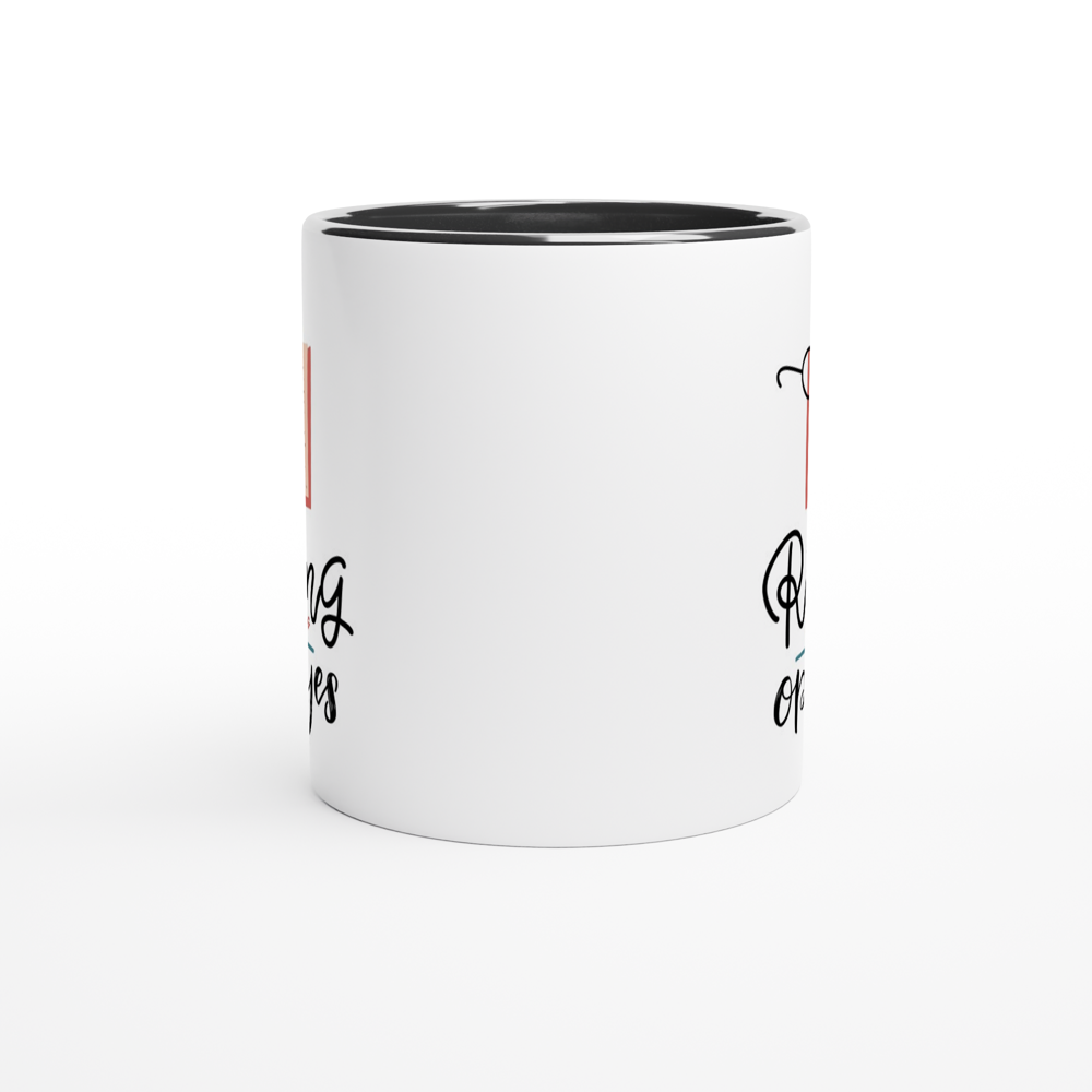 Reading Is Dreaming With Open Eyes - White 11oz Ceramic Mug with Colour Inside Colour 11oz Mug Globally Fulfilled Reading