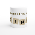 Scrabbling For Points - White 11oz Ceramic Mug White 11oz Mug Games Globally Fulfilled