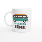 Vacation Time - White 11oz Ceramic Mug White 11oz Mug Globally Fulfilled Summer