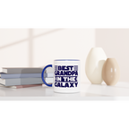 Best Grandpa In The Galaxy - White 11oz Ceramic Mug with Colour Inside Colour 11oz Mug Dad Globally Fulfilled
