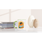 Coffee Makes Life Bearable - White 11oz Ceramic Mug with Colour Inside Colour 11oz Mug animal Coffee Globally Fulfilled