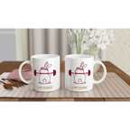Gym Bunny - White 11oz Ceramic Mug White 11oz Mug animal Fitness Globally Fulfilled