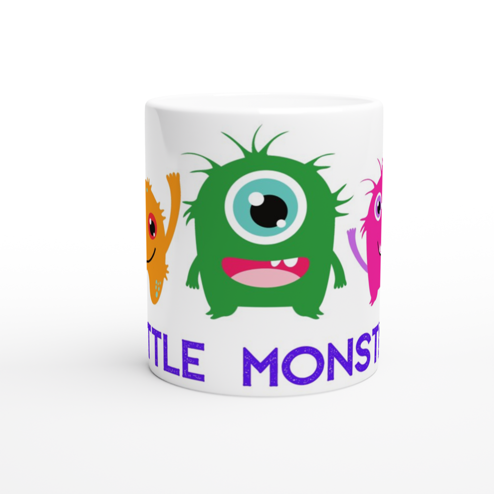 Little Monster - White 11oz Ceramic Mug White 11oz Mug Globally Fulfilled Sci Fi