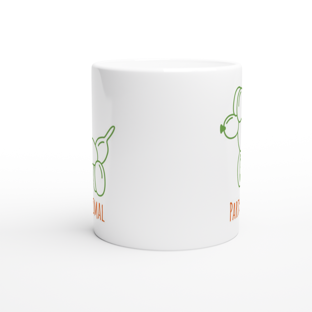Party Animal - White 11oz Ceramic Mug White 11oz Mug Globally Fulfilled