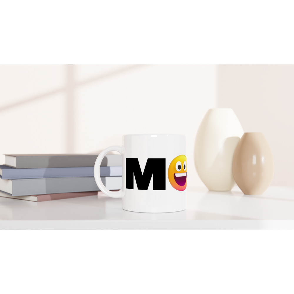 Mood Emoji - White 11oz Ceramic Mug White 11oz Mug Globally Fulfilled