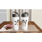 I Love You White 15oz Stainless Steel Travel Mug Travel Mug Globally Fulfilled Love