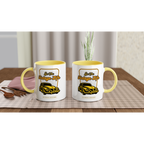Live The Vintage Life - White 11oz Ceramic Mug with Colour Inside Colour 11oz Mug Globally Fulfilled Retro