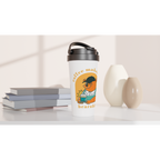 Coffee Makes Life Bearable - White 15oz Stainless Steel Travel Mug Travel Mug animal Coffee Globally Fulfilled