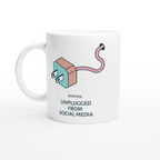 Status: Unplugged From Social Media - White 11oz Ceramic Mug White 11oz Ceramic Mug White 11oz Mug Globally Fulfilled Tech