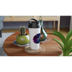 Spaceman - White 15oz Stainless Steel Travel Mug Travel Mug Globally Fulfilled Space