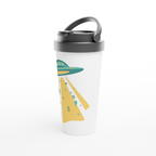 Alien UFO - White 15oz Stainless Steel Travel Mug Travel Mug Globally Fulfilled Sci Fi Space