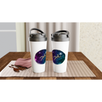 Spaceman - White 15oz Stainless Steel Travel Mug Travel Mug Globally Fulfilled Space