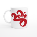 Love White 11oz Ceramic Mug White 11oz Ceramic Mug White 11oz Mug Globally Fulfilled Love