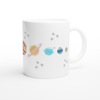 Solar System Planets - White 11oz Ceramic Mug White 11oz Mug Globally Fulfilled Space