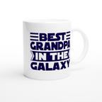 Best Grandpa In The Galaxy - White 11oz Ceramic Mug White 11oz Mug Globally Fulfilled Space