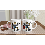 Rock And Roll - White 11oz Ceramic Mug White 11oz Mug Globally Fulfilled Music