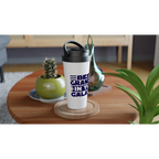 Best Grandpa In The Galaxy - White 15oz Stainless Steel Travel Mug Travel Mug Dad Globally Fulfilled