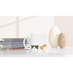 Cat Line - White 11oz Ceramic Mug White 11oz Mug animal Globally Fulfilled