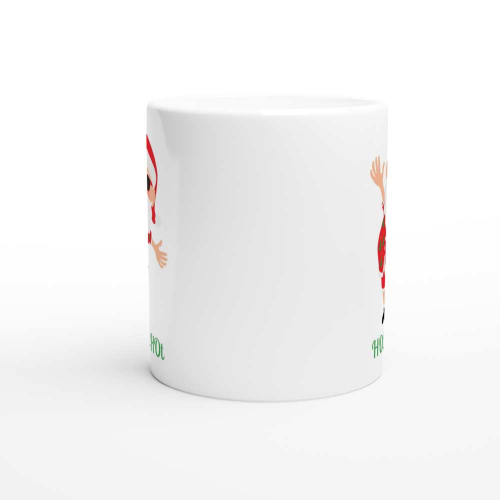 HOt HOt HOt - White 11oz Ceramic Mug Christmas Mug Globally Fulfilled