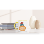 Women Who Read Are Dangerous - White 11oz Ceramic Mug with Colour Inside Colour 11oz Mug Globally Fulfilled Reading