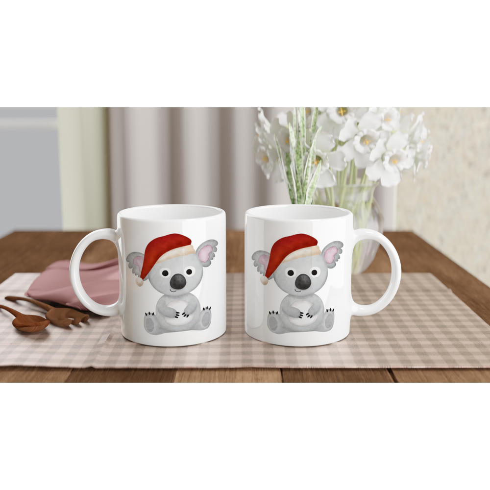 Christmas Koala - White 11oz Ceramic Mug Christmas Mug Globally Fulfilled