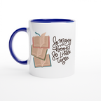 So Many Books, So Little Time - White 11oz Ceramic Mug with Colour Inside ceramic blue Colour 11oz Mug Globally Fulfilled Reading