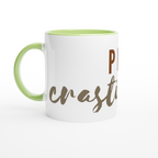 Procrastinator - White 11oz Ceramic Mug with Colour Inside ceramic green Colour 11oz Mug Funny Globally Fulfilled