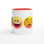 Mood Emoji - White 11oz Ceramic Mug with Colour Inside Colour 11oz Mug Funny Globally Fulfilled