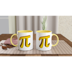 Pi - White 11oz Ceramic Mug with Colour Inside Colour 11oz Mug Globally Fulfilled Maths Science