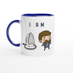 I Am Ironing Man - White 11oz Ceramic Mug with Colour Inside ceramic blue Colour 11oz Mug Funny Globally Fulfilled