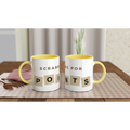 Scrabbling For Points White 11oz Ceramic Mug with Colour Inside ceramic yellow Colour 11oz Mug Games Globally Fulfilled