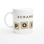 Scrabbling For Points - White 11oz Ceramic Mug White 11oz Mug Games Globally Fulfilled
