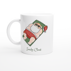 Sandy Claus - White 11oz Ceramic Mug White 11oz Ceramic Mug Christmas Mug Globally Fulfilled