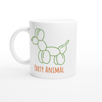 Party Animal - White 11oz Ceramic Mug White 11oz Mug Globally Fulfilled