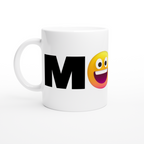Mood Emoji - White 11oz Ceramic Mug White 11oz Mug Globally Fulfilled