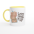 So Many Books, So Little Time - White 11oz Ceramic Mug with Colour Inside ceramic yellow Colour 11oz Mug Globally Fulfilled Reading