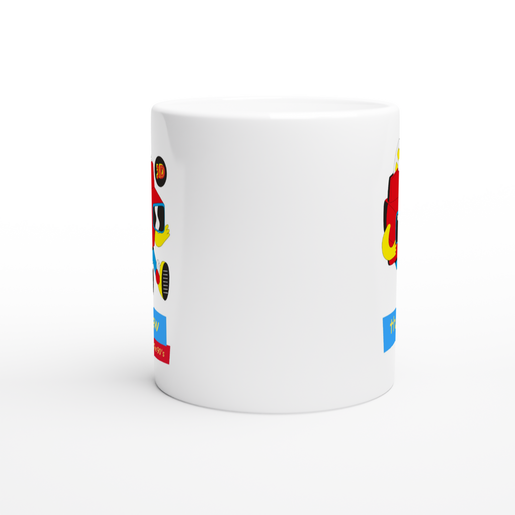 The View From The 90's - White 11oz Ceramic Mug White 11oz Mug Globally Fulfilled Retro