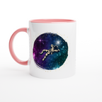 Spaceman - White 11oz Ceramic Mug with Colour Inside ceramic pink Colour 11oz Mug Globally Fulfilled Space