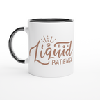 Liquid Patience - White 11oz Ceramic Mug with Colour Inside ceramic black Colour 11oz Mug Coffee Globally Fulfilled