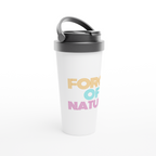 Force Of Nature - White 15oz Stainless Steel Travel Mug Travel Mug Globally Fulfilled