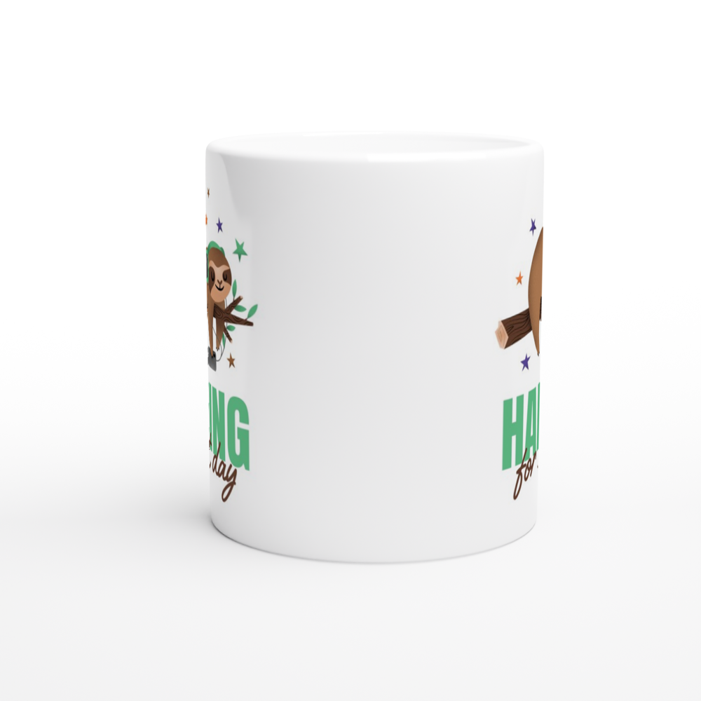 Hanging For Rest Day - White 11oz Ceramic Mug White 11oz Mug Fitness Globally Fulfilled