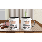 Reading Is Dreaming With Open Eyes - White 11oz Ceramic Mug with Colour Inside Colour 11oz Mug Globally Fulfilled Reading