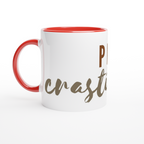 Procrastinator - White 11oz Ceramic Mug with Colour Inside ceramic red Colour 11oz Mug Funny Globally Fulfilled
