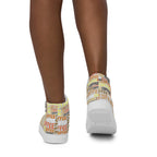 Coffee - Women’s high top canvas shoes Womens High Top Shoes Outside Australia Printed Offshore