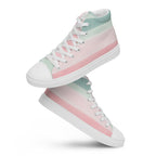 Pastel Stripes - Women’s high top canvas shoes Womens High Top Shoes Outside Australia Printed Offshore