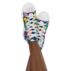 Hungry Circles - Women’s high top canvas shoes Womens High Top Shoes Outside Australia Printed Offshore