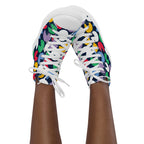 Hungry Circles - Women’s high top canvas shoes Womens High Top Shoes Outside Australia Printed Offshore