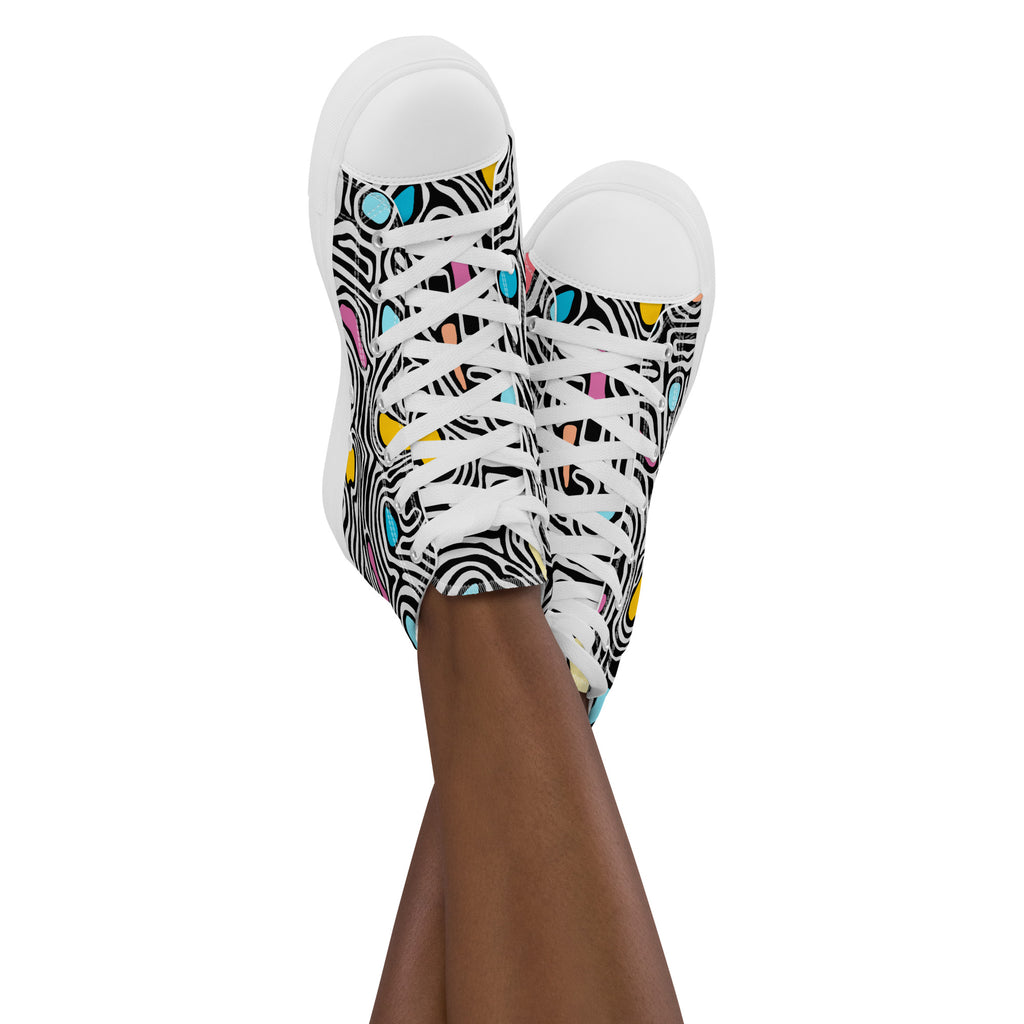 Trippy - Women’s high top canvas shoes Womens High Top Shoes Outside Australia Printed Offshore