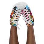 Sticker Music - Women’s high top canvas shoes Womens High Top Shoes Outside Australia Printed Offshore