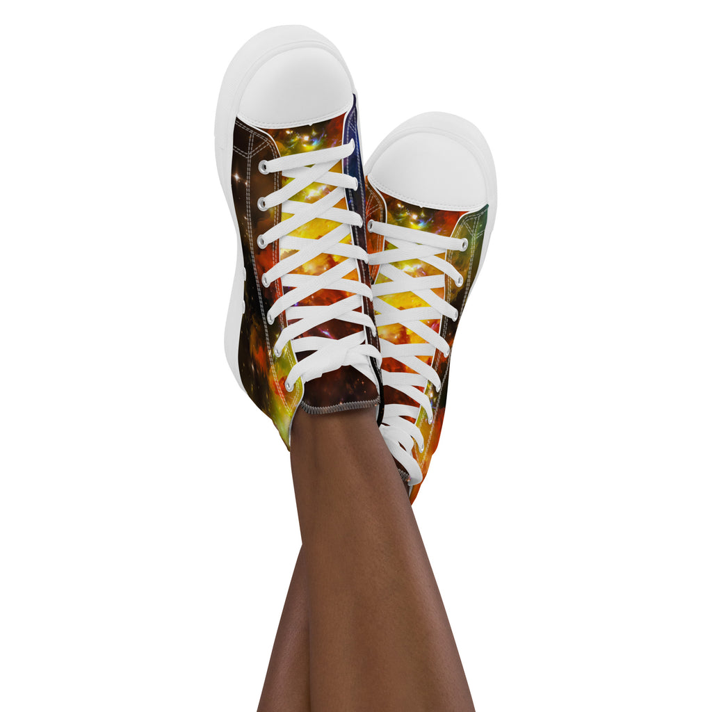 I Need Some Space - Women’s high top canvas shoes Womens High Top Shoes Outside Australia Printed Offshore